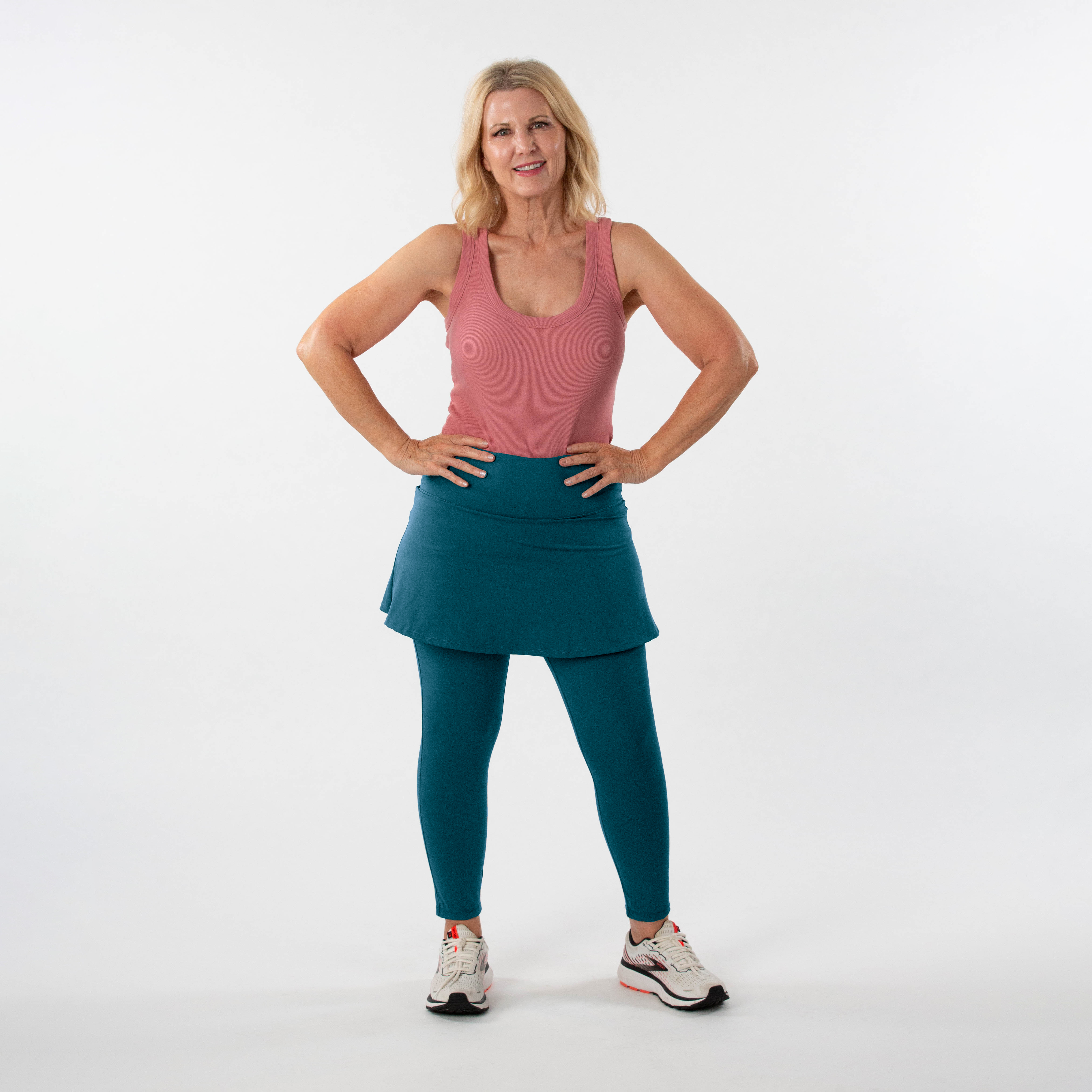 Complete Coverage A-Line Skirted Leggings W/Pockets
